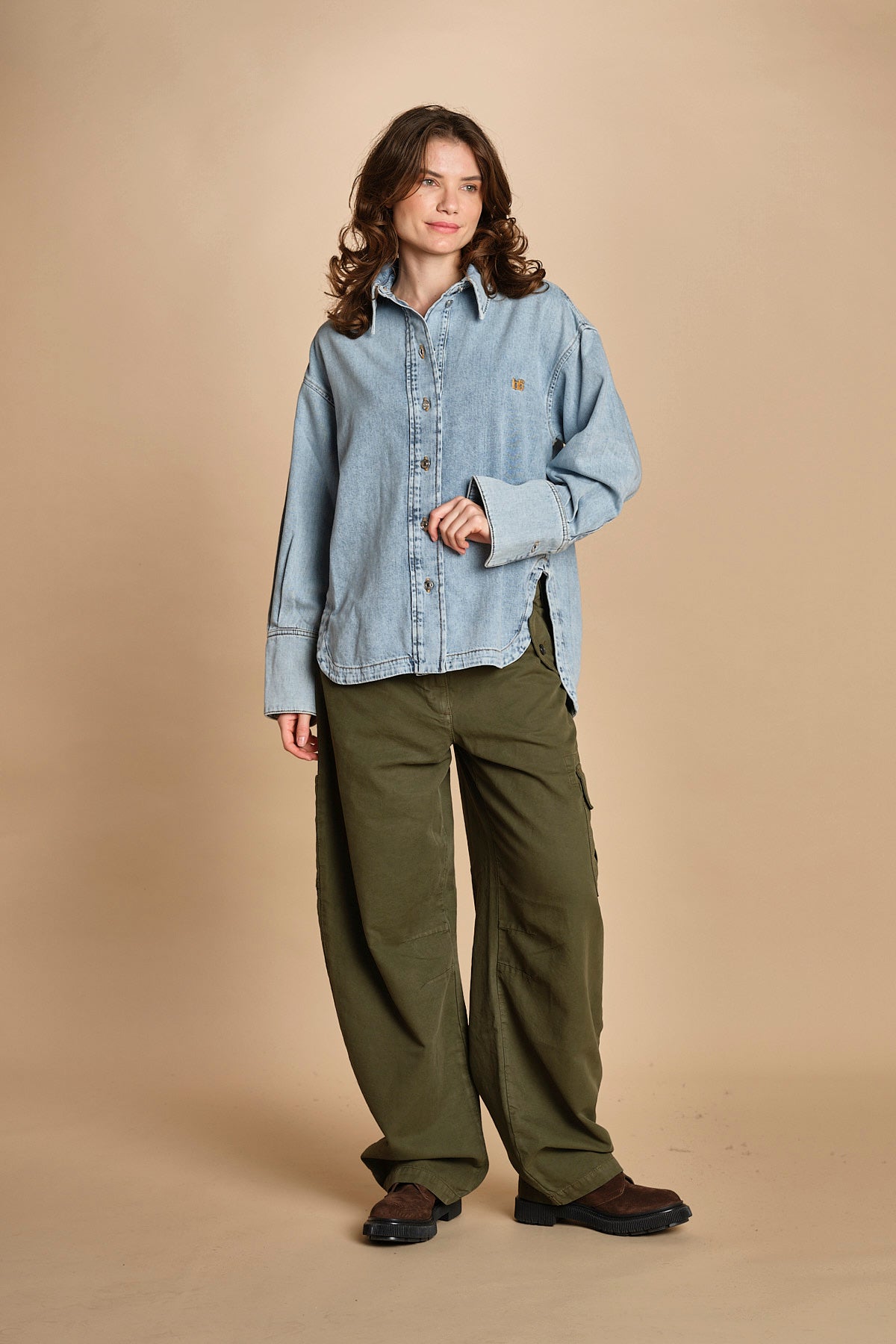 camicia denim over GLORY LBB LT BLUE BLEACH bellerose 