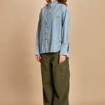 camicia denim over GLORY LBB LT BLUE BLEACH bellerose 