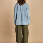 camicia denim over GLORY LBB LT BLUE BLEACH bellerose 