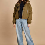 giubbotto in nyloncon interno pelo HERNA MILITARY bellerose 