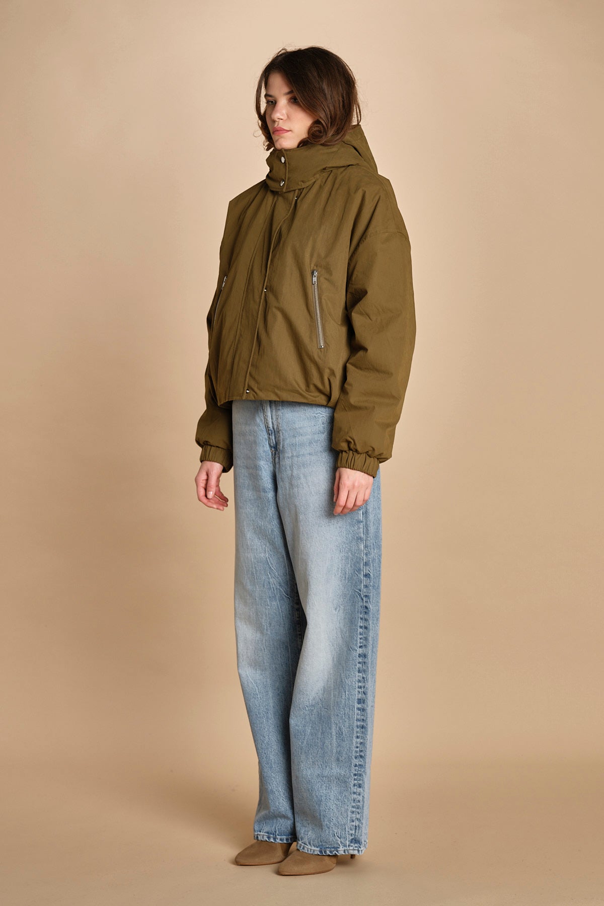 giubbotto in nyloncon interno pelo HERNA MILITARY bellerose 