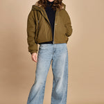 giubbotto in nyloncon interno pelo HERNA MILITARY bellerose 