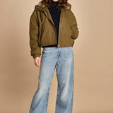 giubbotto in nyloncon interno pelo HERNA MILITARY bellerose 