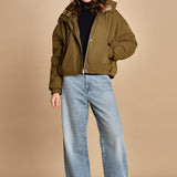 giubbotto in nyloncon interno pelo HERNA MILITARY bellerose 
