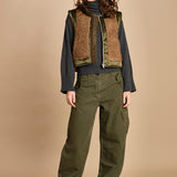 gilet reversibile in nylon e ecopelliccia JENSA CBA COMBO bellerose 