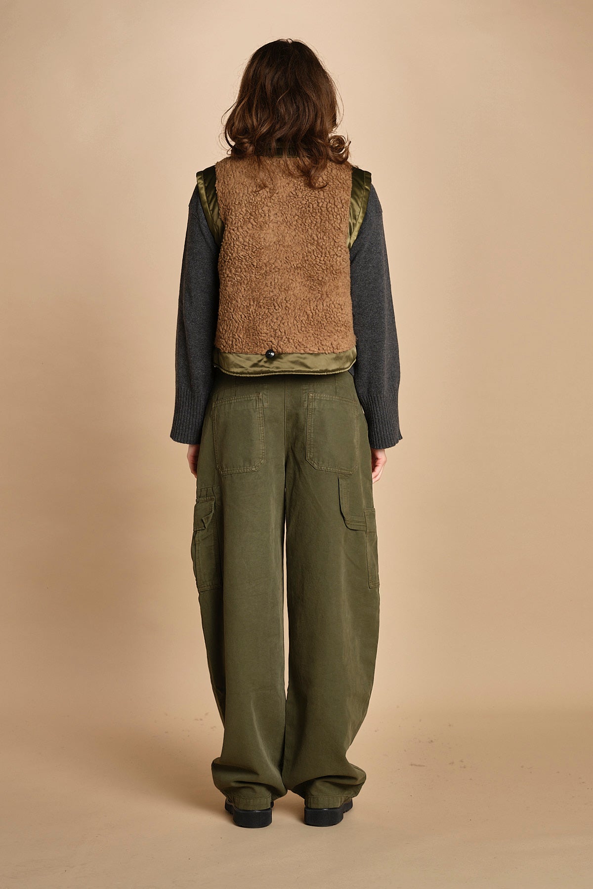 gilet reversibile in nylon e ecopelliccia JENSA CBA COMBO bellerose 