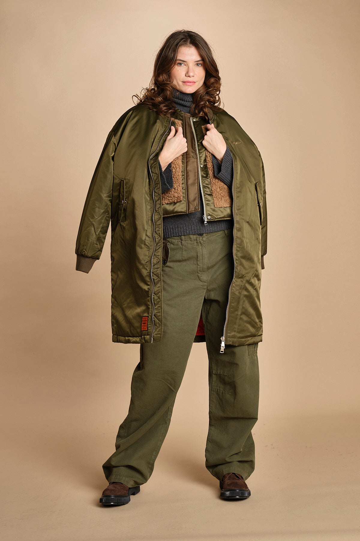 gilet reversibile in nylon e ecopelliccia JENSA CBA COMBO bellerose 