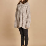 maglia over con trecce NESK SABLE bellerose 
