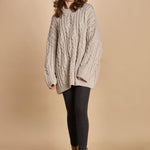 maglia over con trecce NESK SABLE bellerose 