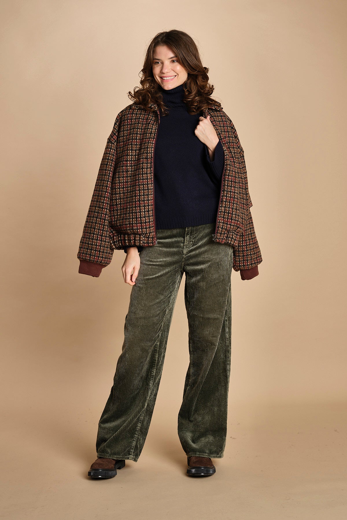 pantalone in velluto PARTHE52 SAGE bellerose 