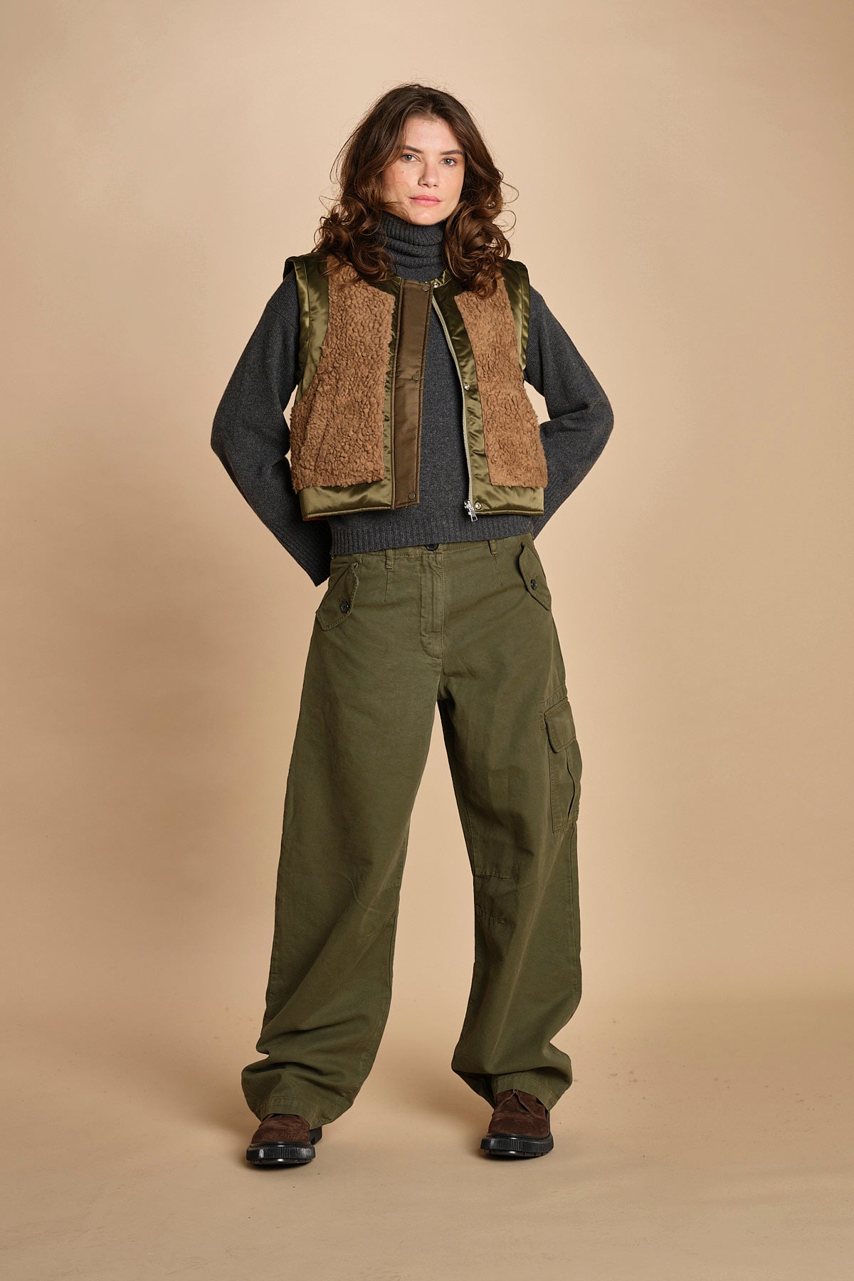 pantaloni cargo PIAZZA OLIVE bellerose 