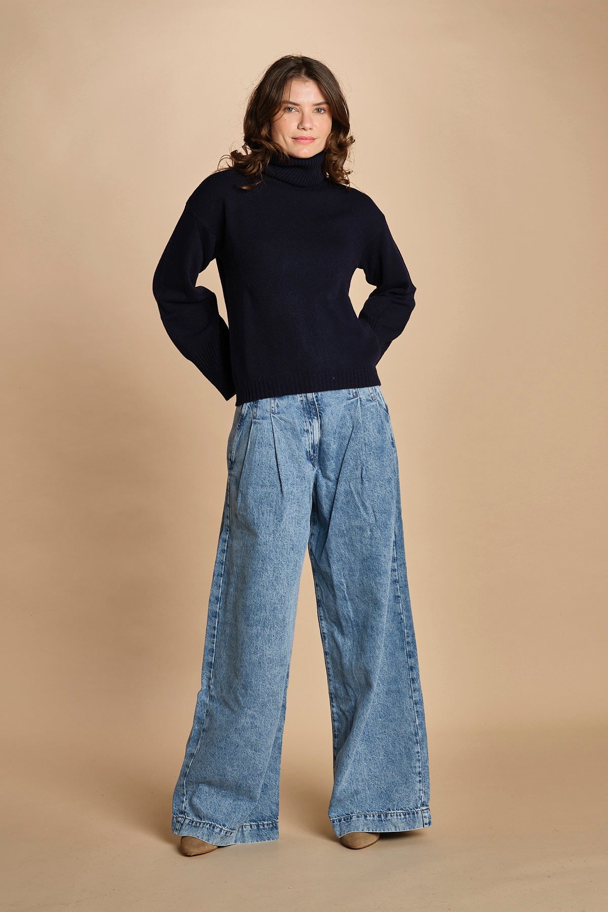 denim con pinces POPS STONE BLU bellerose 