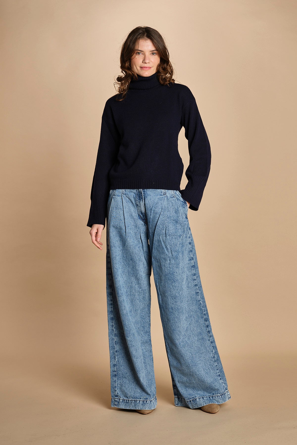 denim con pinces POPS STONE BLU bellerose 