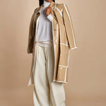 pantalone con pinces in lana NINA PLEAT CA1398 CHALK berwich 