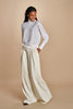 pantalone con pinces in lana