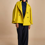 pantalone con pinces in lana NINA PLEAT CA1398 NAVY berwich 