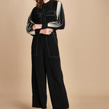 tuta con manica plisse BL_2269J BLACK bodice 