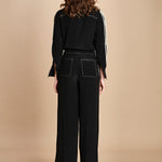 tuta con manica plisse BL_2269J BLACK bodice 