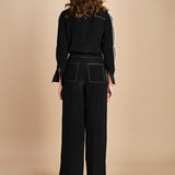 tuta con manica plisse BL_2269J BLACK bodice 