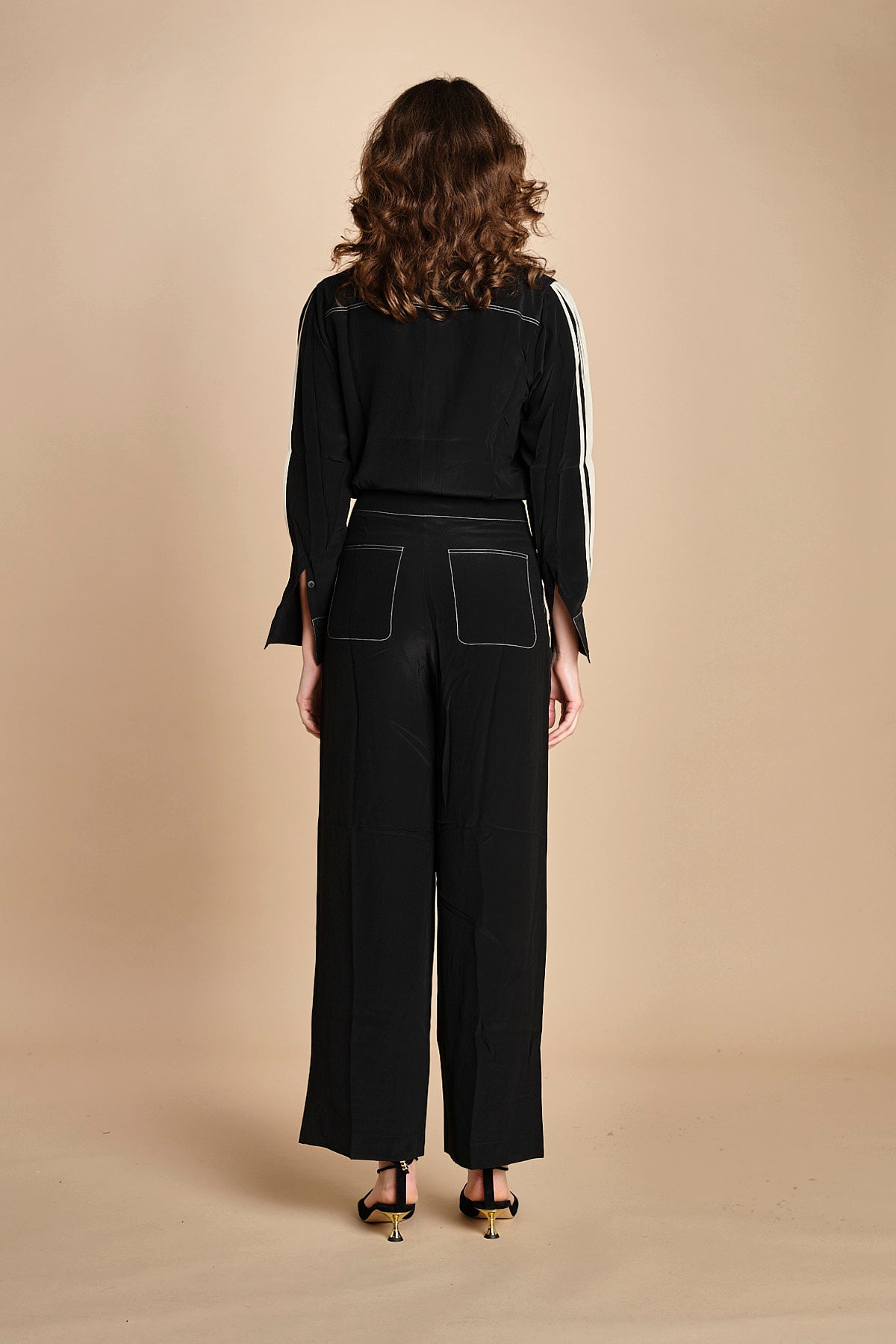 tuta con manica plisse BL_2269J BLACK bodice 
