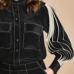 tuta con manica plisse BL_2269J BLACK bodice 
