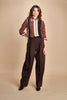 camicia con collo a pannelli