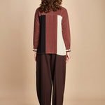 camicia con collo a pannelli BL_3261T BROWN bodice 
