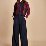 camicia con collo a pannelli BL_3261T BURGUNDY bodice 