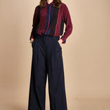 camicia con collo a pannelli BL_3261T BURGUNDY bodice 