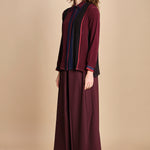 camicia con collo a pannelli BL_3261T BURGUNDY bodice 