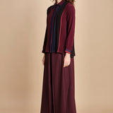 camicia con collo a pannelli BL_3261T BURGUNDY bodice 