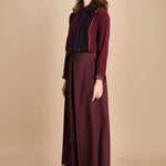 pantalone con sfondo piega BY_1779P BURGUNDI bodice 
