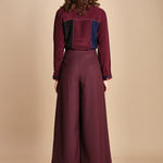 pantalone con sfondo piega BY_1779P BURGUNDI bodice 