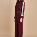 tuta con manica plisse BY_2269J BURGUNDY bodice 