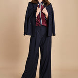camicia con collo e polsi a contrasto CR_3069T BURGUNDY bodice 