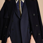 camicia con collo e polsi a contrasto CR_3069T NAVY bodice 