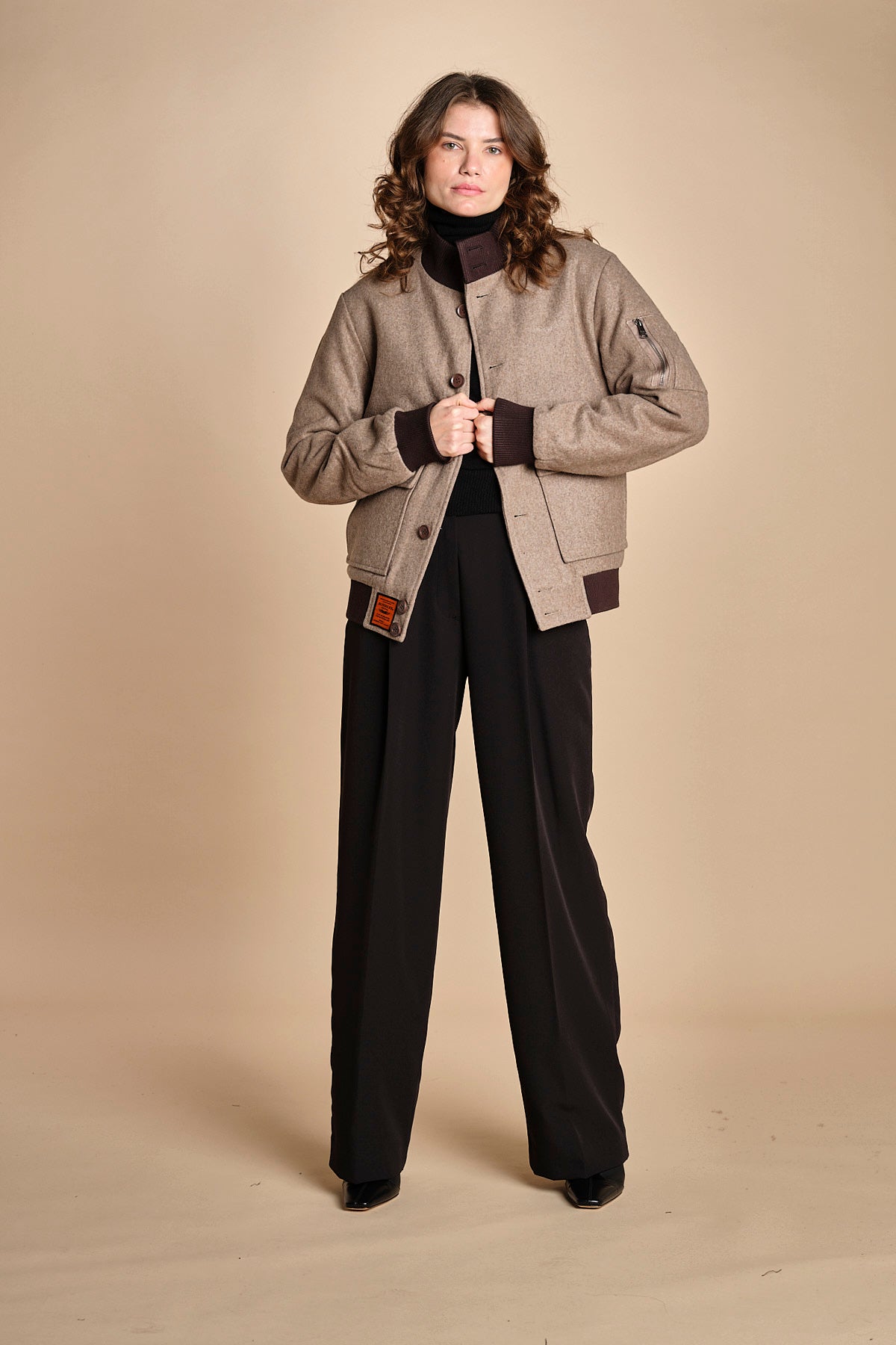 bomber panno uomo BMSWIFTF5 TAUPE bombers original 