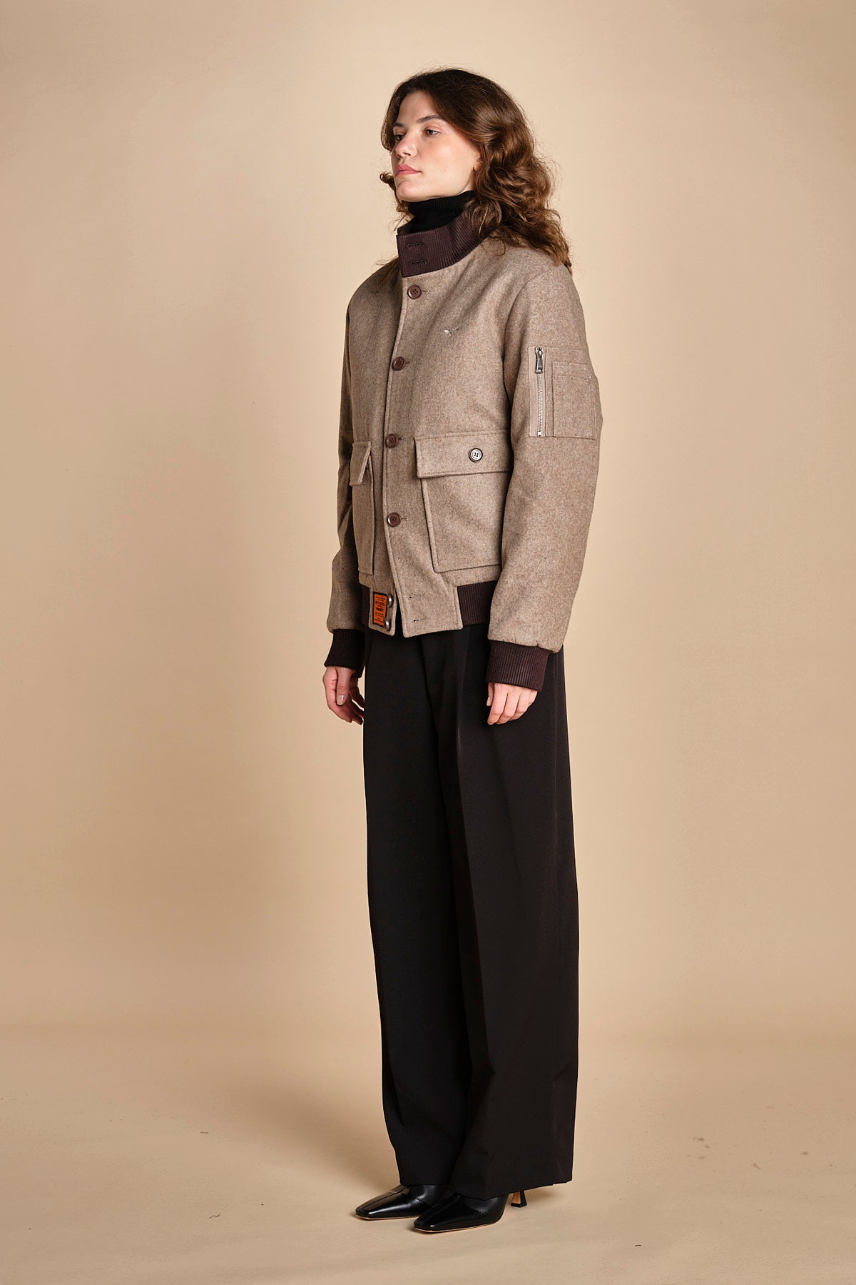 bomber panno uomo BMSWIFTF5 TAUPE bombers original 