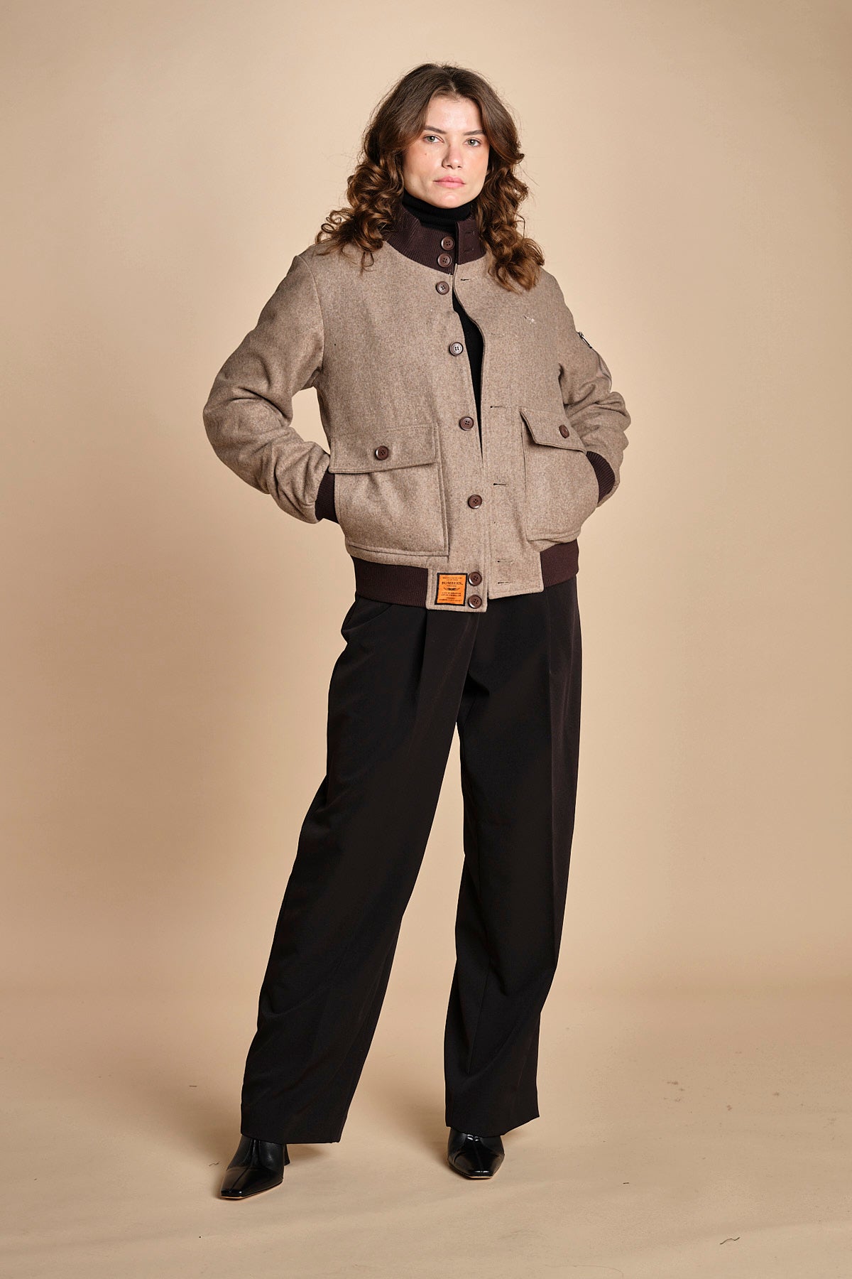 bomber panno uomo BMSWIFTF5 TAUPE bombers original 