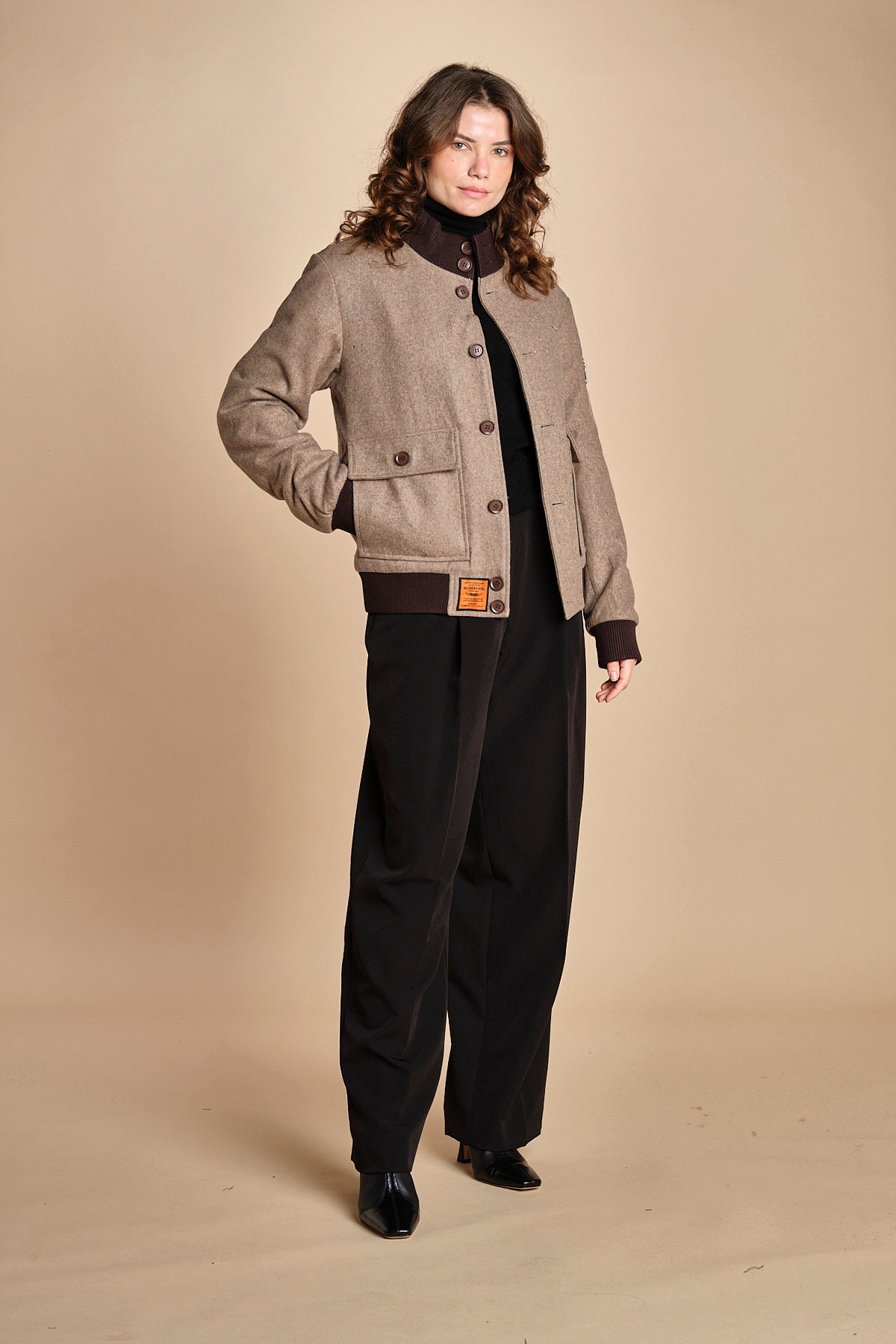bomber panno uomo BMSWIFTF5 TAUPE bombers original 
