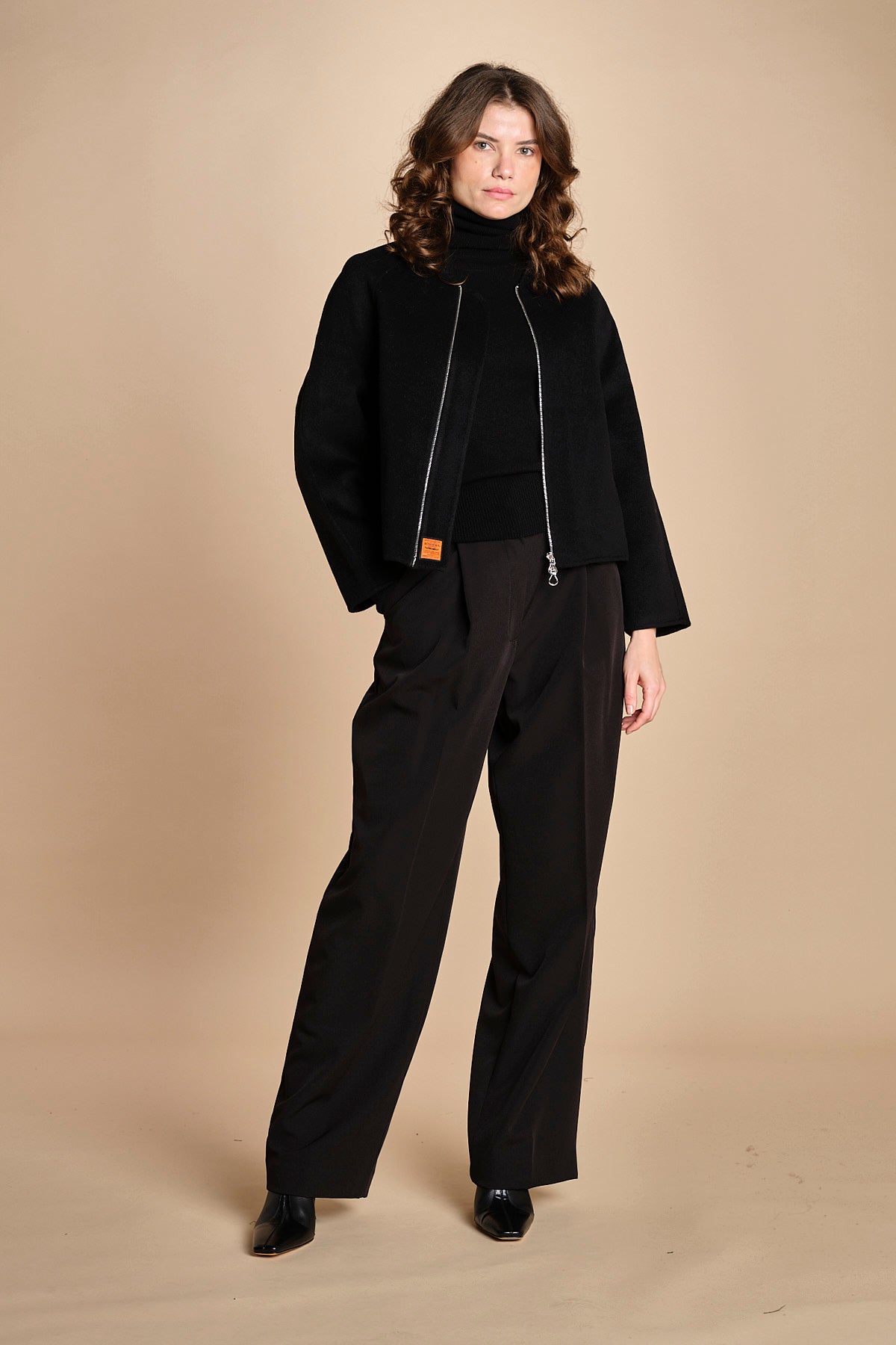 bomber in panno double BWELFRETF5 BLACK bombers original 