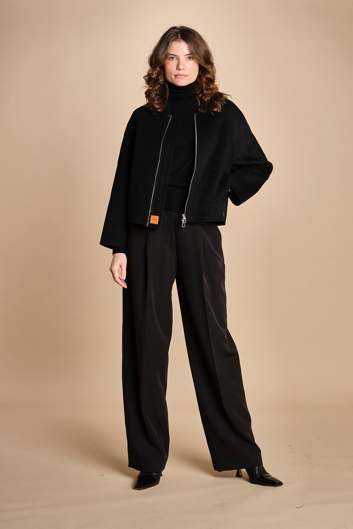 bomber in panno double BWELFRETF5 BLACK bombers original 