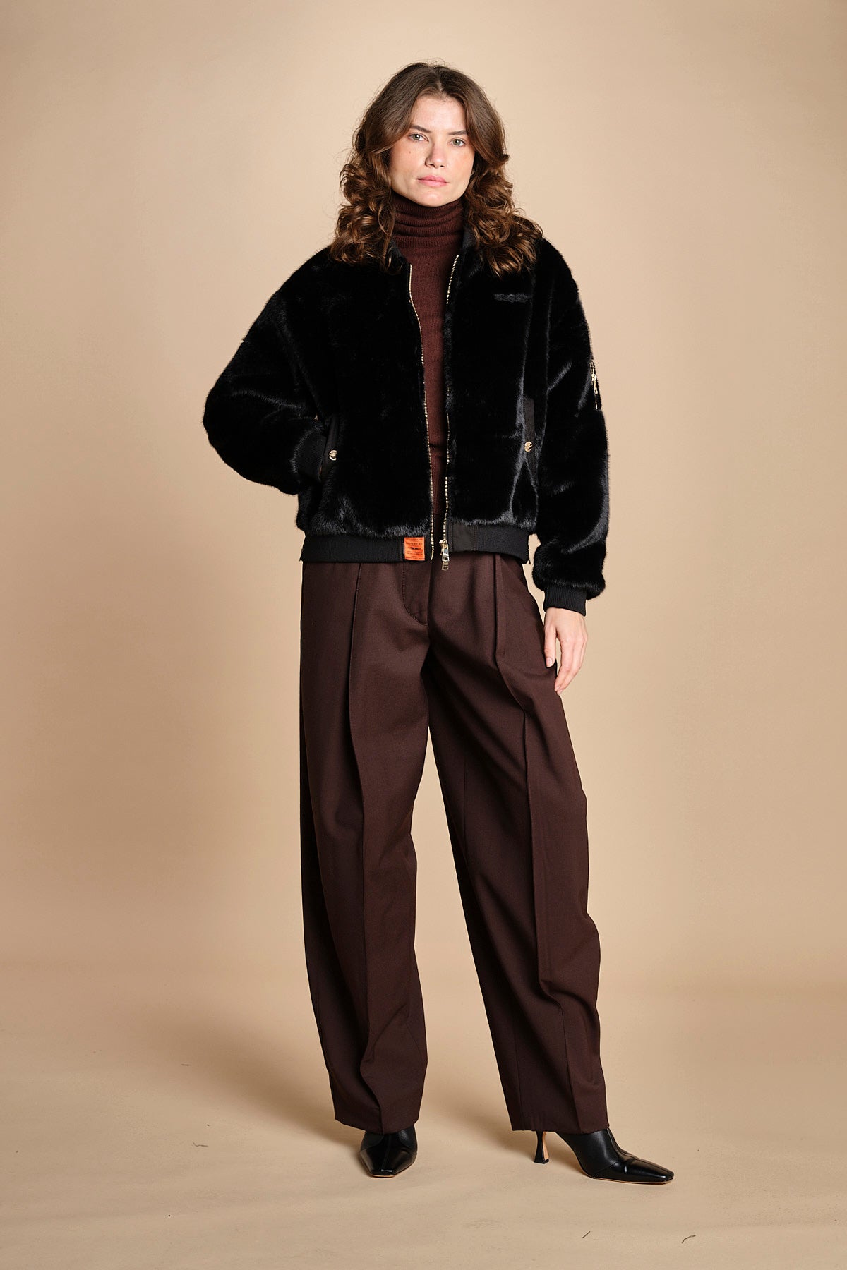 bomber in ecopelliccia BWSEWARDF5 BLACK bombers original 