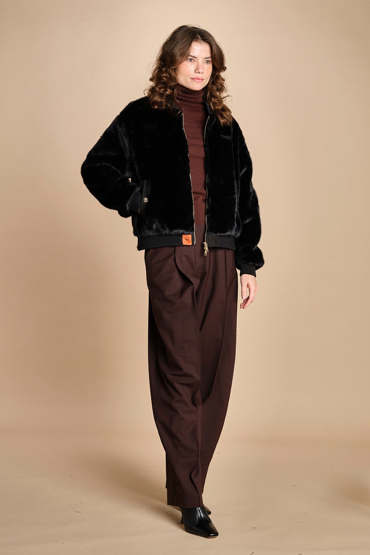 bomber in ecopelliccia BWSEWARDF5 BLACK bombers original 
