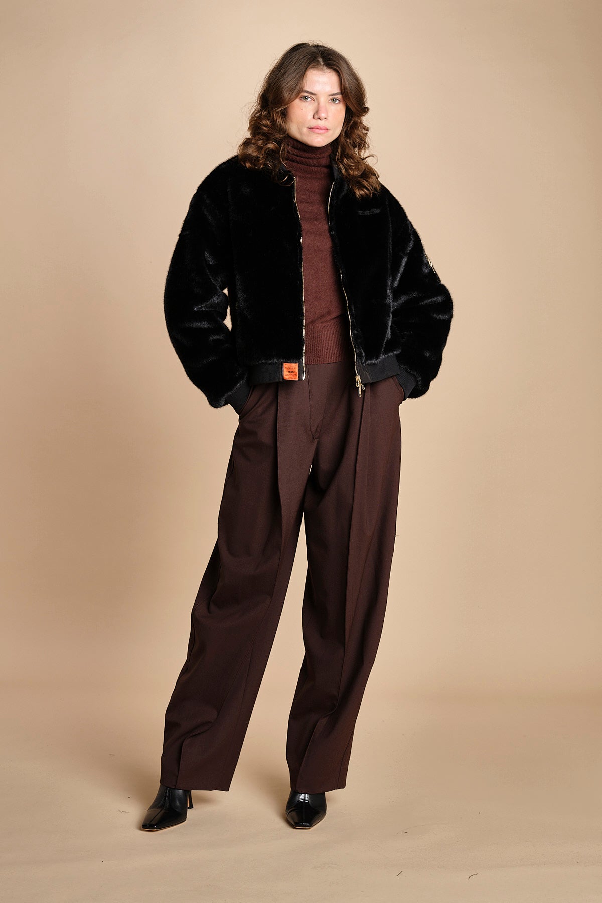 bomber in ecopelliccia BWSEWARDF5 BLACK bombers original 