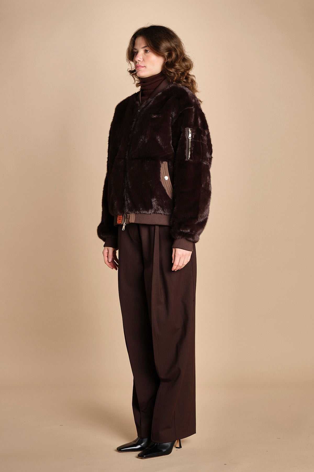 bomber in ecopelliccia BWSEWARDF5 BROWN bombers original 
