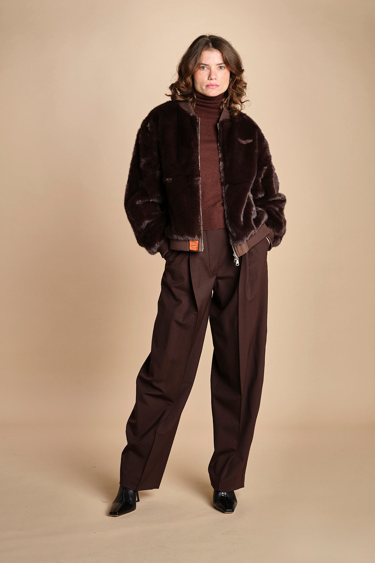 bomber in ecopelliccia BWSEWARDF5 BROWN bombers original 