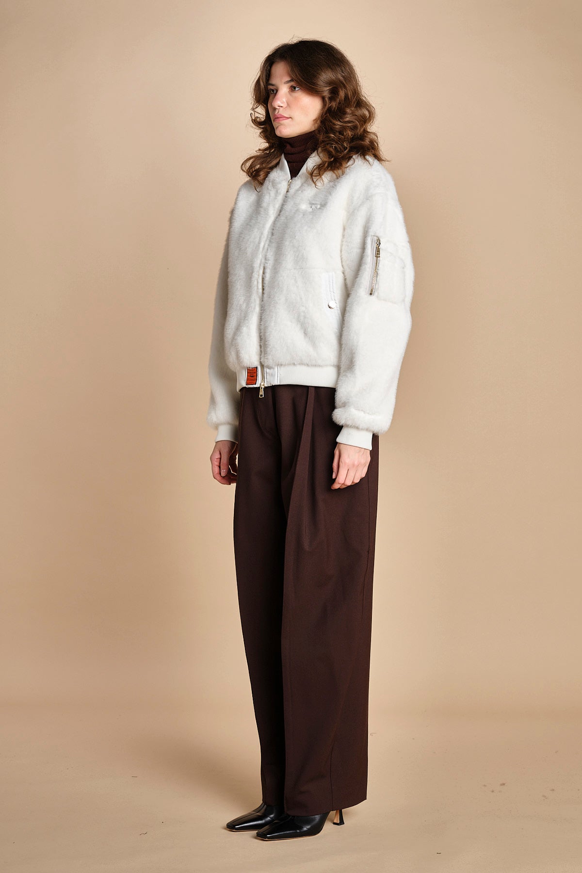 bomber in ecopelliccia BWSEWARDF5 WHITE bombers original 