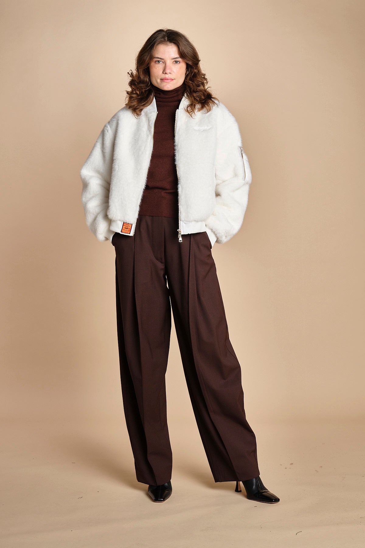 bomber in ecopelliccia BWSEWARDF5 WHITE bombers original 