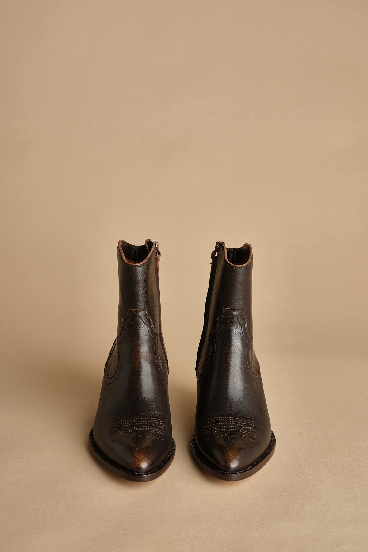 stivaletto texano. B10191ETRUVT-DC 11 NOCE T.MORO buttero 